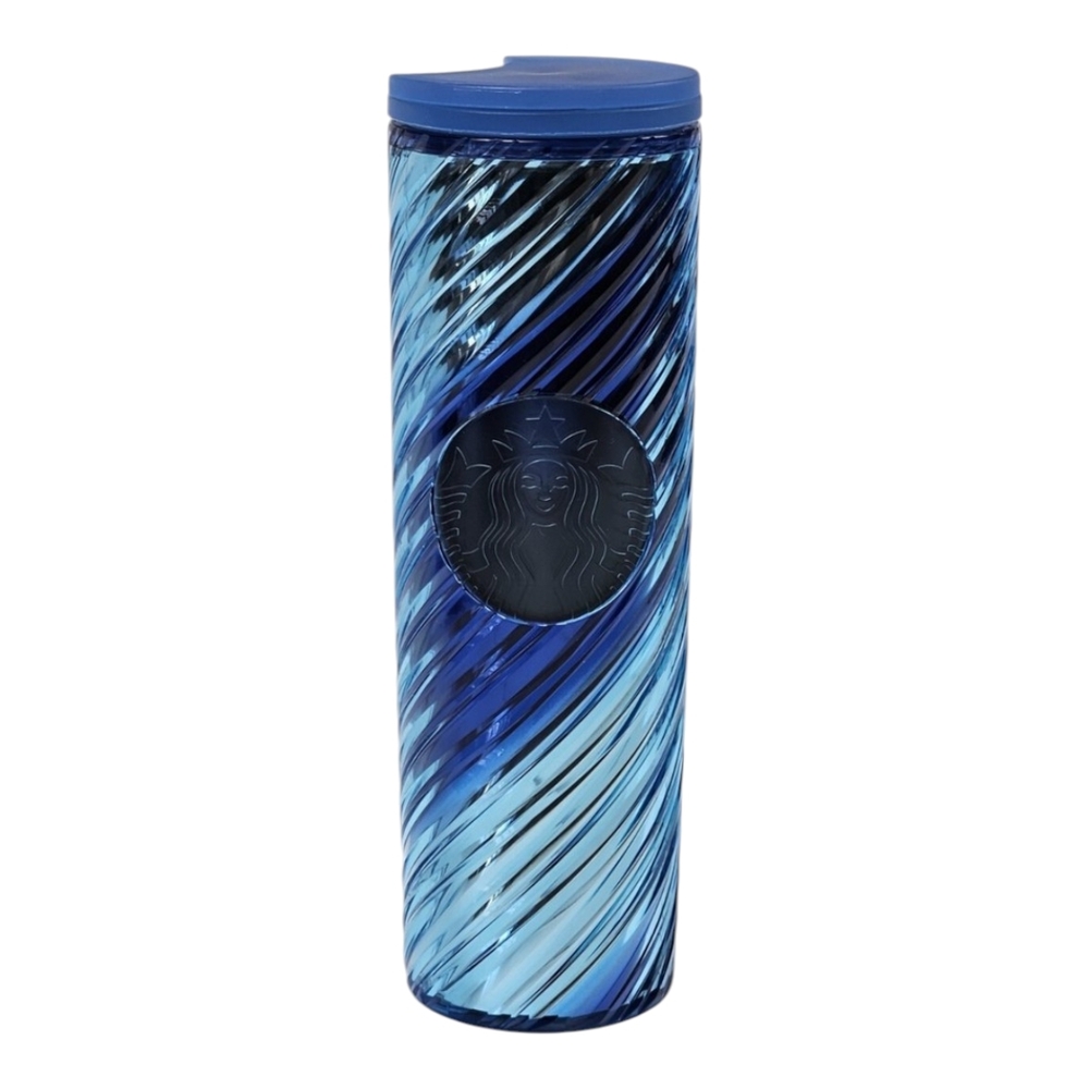 Starbucks Ribbon Icicle Blue Cold Tumbler